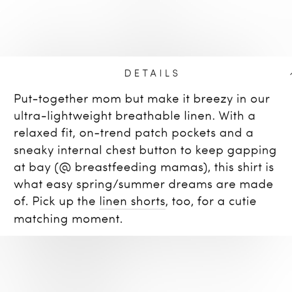 Isabel Linen Maternity Top - Picture 6 of 6